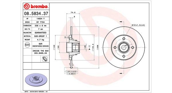 MAGNETI MARELLI Jarrulevy 360406080200